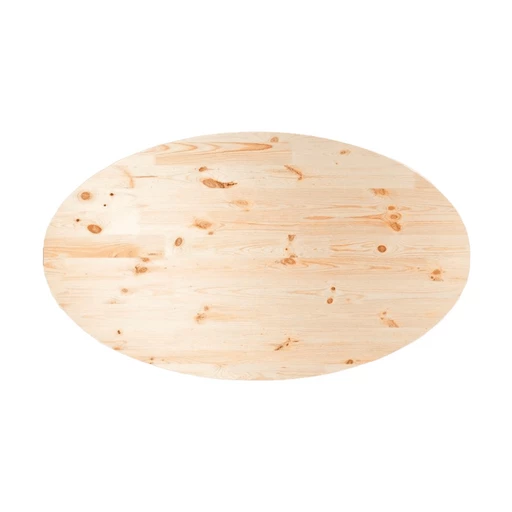 Столешница овальная 28*700*1200 ель, сорт АВ